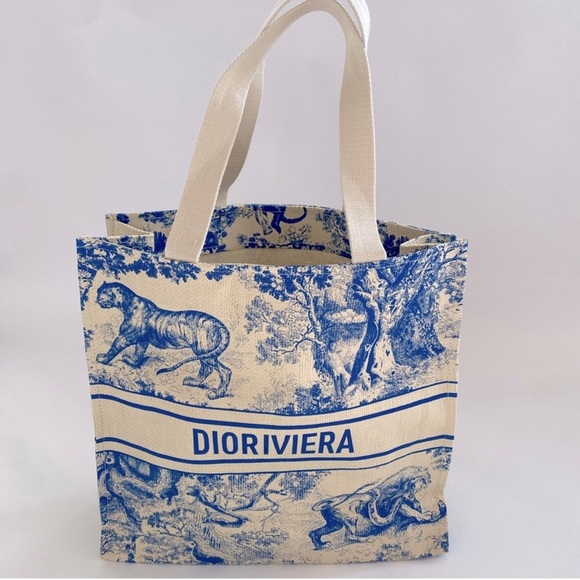 Christian Dior DIORIVIERA Canvas Large Tote, Navy. New in the package - Picture 3 of 14